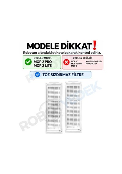 Mop 2 Pro Mjst1shw Uyumlu 2 Adet Hepa Filtre, , Renk 2 Sku: Zeusb0bwv7tc8y