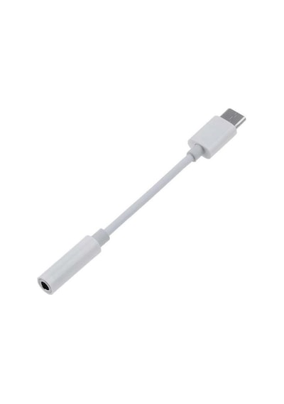 Ayex TYP-C İçin Kulaklık ve Mikrofon Adaptörü Beyaz 3.5 MM