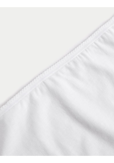 Marks & Spencer 5'li Saf Pamuklu Bikini Külot Seti T61008800N Beyaz