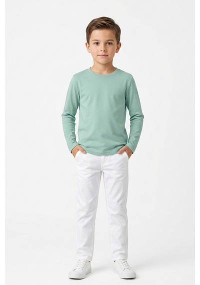 Kiagu Erkek Çocuk Uzun Kollu Basic Düz Tişört %100 Pamuk Bisiklet Yaka T-shirt 2-13 Yaş Mint Kiagu Erkek Çocuk Uzun Kollu Basic Düz Tişört %100 Pamuk Bisiklet Yaka T-shirt 2-13 Yaş Mint