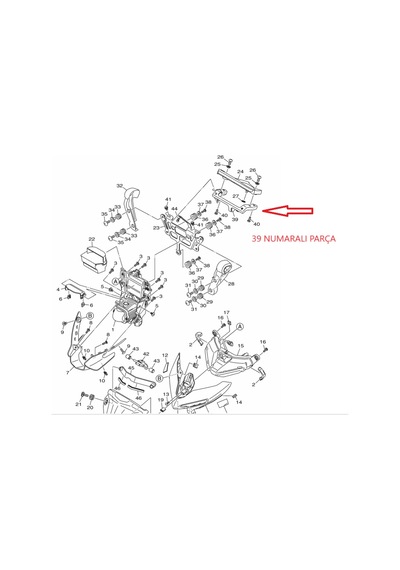 Yamaha Mt25 2020 Ve Üzeri Kafa Demiri Tutucusu 1 B9t-f8356-00