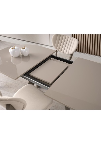 Star Capuccino Lak Panel Mutfak Masa Sandalye Takımı 82x138 Cappuccino