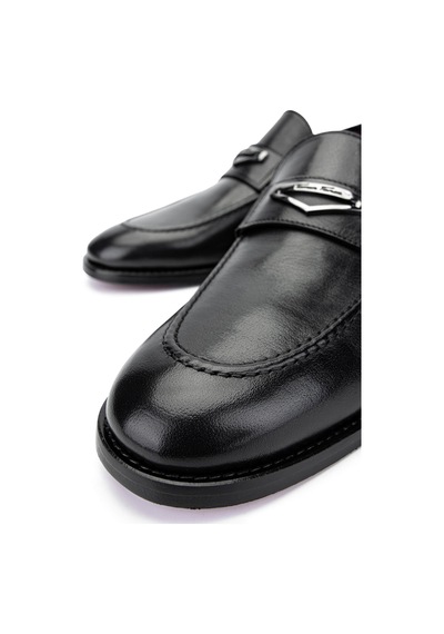 Tamer Tanca Erkek Hakiki Deri Siyah Loafer Ayakkabı 1016 365 Erk Ayk Sk24-25 Sıyah Siyah