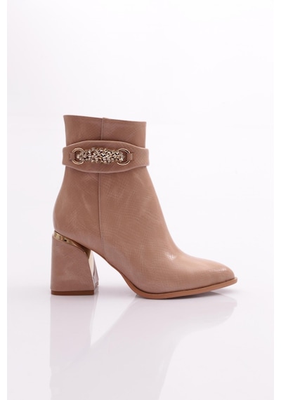 Dgn 2211 Kadin Topuklu Bot 2211-2370-R1931 Vizon Yılan