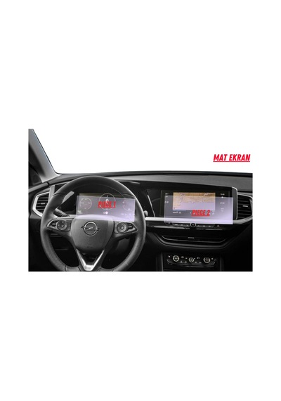Opel Grandland 2021-2022-2023 Hayalet Gösterge Ve Multimedya Uyumlu Set Mat Ekran Koruyucu