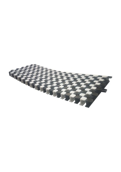 20 Cm Kare Model Renkli Havuz Taşma Izgarası Tek Geçme Siyah/beya
