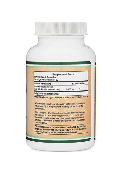 Double Wood Kava Kava Extract 1000mg 120 Capsul. Tr Tek Yetki...