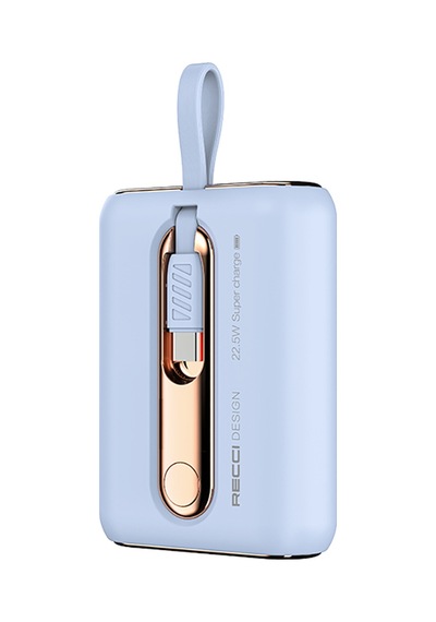 Recci RPB-P12C PD 9000 mAh 20 W Askı İpli Hızlı Şarj Özellikli Type-C Kablolu Powerbank