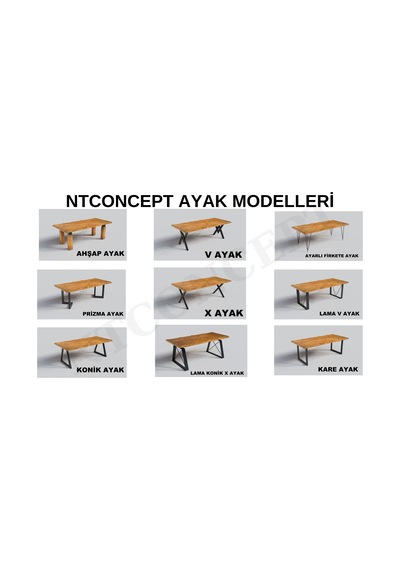 Ntconcept Doğal Ahşap Yemek Masası