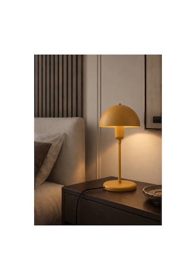 Capella Eskitme Metal Masa Lambası Modern Dekoratif Abajur, Mantar Tasarım, E27 Led Uyumlu, Komodin, Yatak Odası, Çalışma Masası, Salon Ve Ofis İçin Premium Masa Lambası 91434687