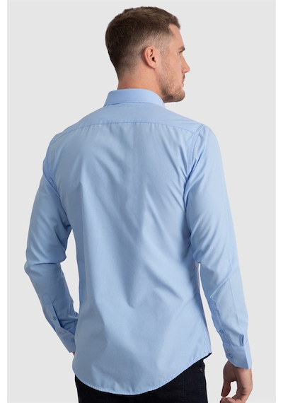 Tudors Slim Fit Dar Kesim Tery Cotton Erkek Gömlek-23361 Mavi Tudors Slim Fit Dar Kesim Tery Cotton Erkek Gömlek-23361 Mavi