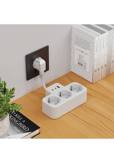 S-link Prz07 Beyaz 3 Soketli 15mm 1 Usb 2 Type-c Pd20w 1050 Joule Tam Bakır Kablolu Akım Korumalı Priz 0.25 CM S-link Prz07 Beyaz 3 Soketli 15mm 1 Usb 2 Type-c Pd20w 1050 Joule Tam Bakır Kablolu Akım Korumalı Priz 0.25 CM