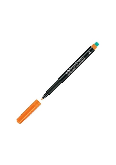 Faber-castell Permanent Asetat Ve Cam Kalemi M Uç 1.0 Mm Turuncu - 10 Adet Toptan Paket
