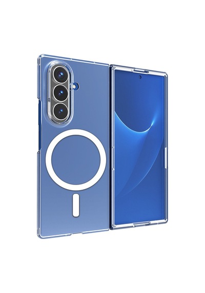 Vendas Galaxy Uyumlu Z Fold 7 Kılıf Kamera Korumalı M-safe Sert Pc Zore Porto Kapak + Kamera Lens + Cam Ekran Koruyucu Şeffaf