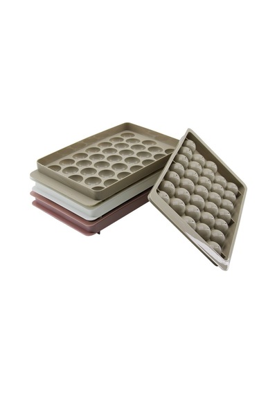 Plastlife Kp-155 Küre Şekilli 33'lü Kapaklı Buzluk - Renkli Plastik- 48'li Paket Diğer