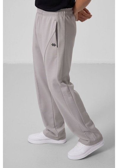 Tommylife Taş Yüzeyi Dokulu Standart Fit Palazzo Erkek Pantolon - 82171 Taş