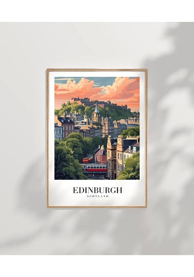 Çerçevesiz Poster Edinburgh'un Tarihi Tepeleri