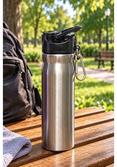 -12 500 Ml Çelik Matara Şah-2850 Gri