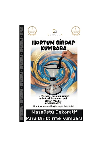Kumbara Vortex Bank Spiral Akışlı Eğitici Dekoratif Masaüstü Hediyelik Bank Huni Kumbara