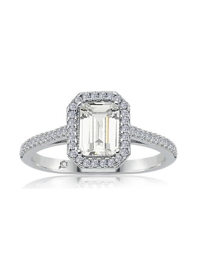Mia Vento 1.00 Karat Emerald Tektaş Gümüş Yüzük