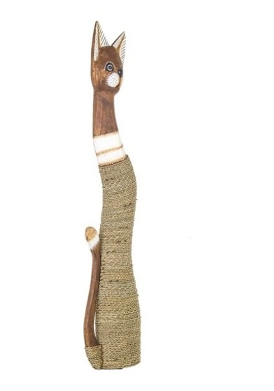 Euro Flora Ahşap Kedi Dekor 21,5X8X96 Cm (540534050)