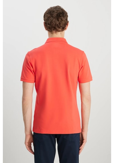 Wrangler %100 Pamuk Regular Fit Normal Kesim Mercan Rengi Polo Yaka Tişört Nar Çiçeği