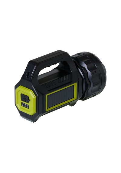 Ultra Güçlü Yandan Işıklı New+pro El Feneri Solar Şarjlı Usb'li El Eneri Hel-t93 Siyah