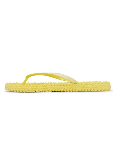 Ilse Jacobsen Pale Banana Cheerful01 - Sarı Simli Parmak Arası Terlik-7020 Sari