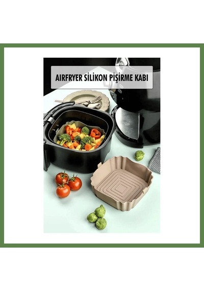 Bezos Bütün Airfryer'lere Uyumlu Vizon Silikon Pişirme Kabı Hb006
