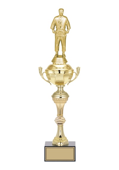Odak Kupa - Figürlü Kupalar - Judo / Karate Figürlü Kupalar Fg-062 C - 46 Cm Altın - Beyaz