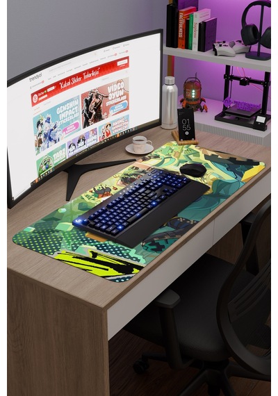 Kinich Genshin Impact Anime Gacha V3 - 90x40 Xxl Gaming Mouse Pad Fare Altlığı