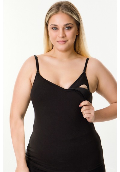 Parlingerie Emzirme Atleti Kaplı Siyah