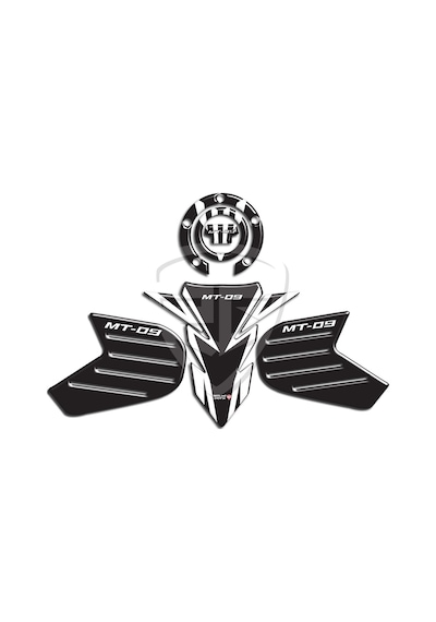Yamaha Mt 09 Tank Pad Depo Kapak Pad Yan Pad Komple Set Beyaz Siy
