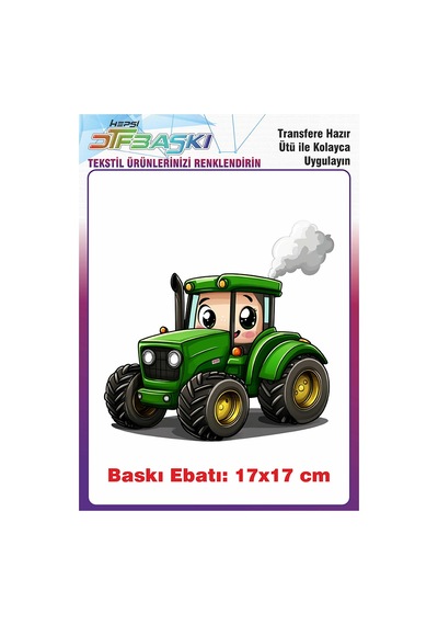 Traktör Ütü İle Yapışan Tişört Tekstil Baskı 2953