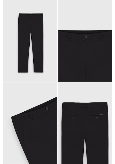 Ac&Co / Altınyıldız Classics Slim Fit Dar Kesim Pamuklu Esnek Chino Erkek Pantolon - Siyah