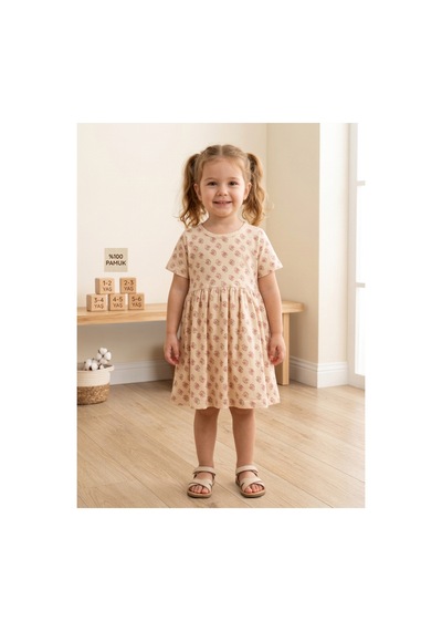 Ketbaby %100 Pamuklu Çiçek Desenli Yeni Sezon Kız Çocuk Elbise 1-6 Yaş Yazlık Konfor Serisi Bej Bej Ketbaby %100 Pamuklu Çiçek Desenli Yeni Sezon Kız Çocuk Elbise 1-6 Yaş Yazlık Konfor Serisi Bej Bej