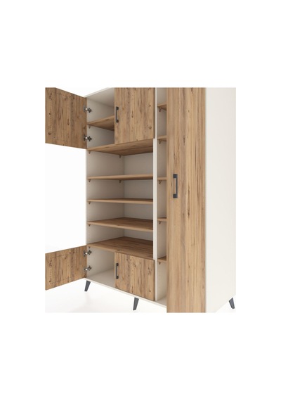 Kronos Dolap 11 Raflı 5 Kapaklı 132x59x195 Aytaşı-çam/çam Aytaşı