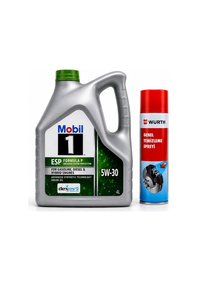 Mobil 1 Esp Formula P Dexos2 Dpf Motor Yağı 5w-30 4 L + Würth Balata Spreyi 500 ML