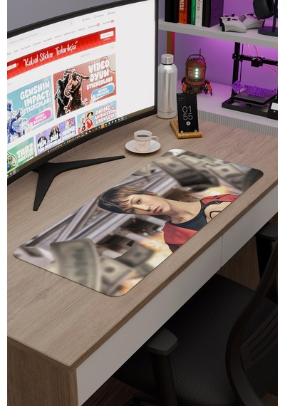 La Casa De Papel-tokyo V5 70x30 Xl Gaming Kauçuk Kaymaz Taban Mouse Pad Fare Altlığı