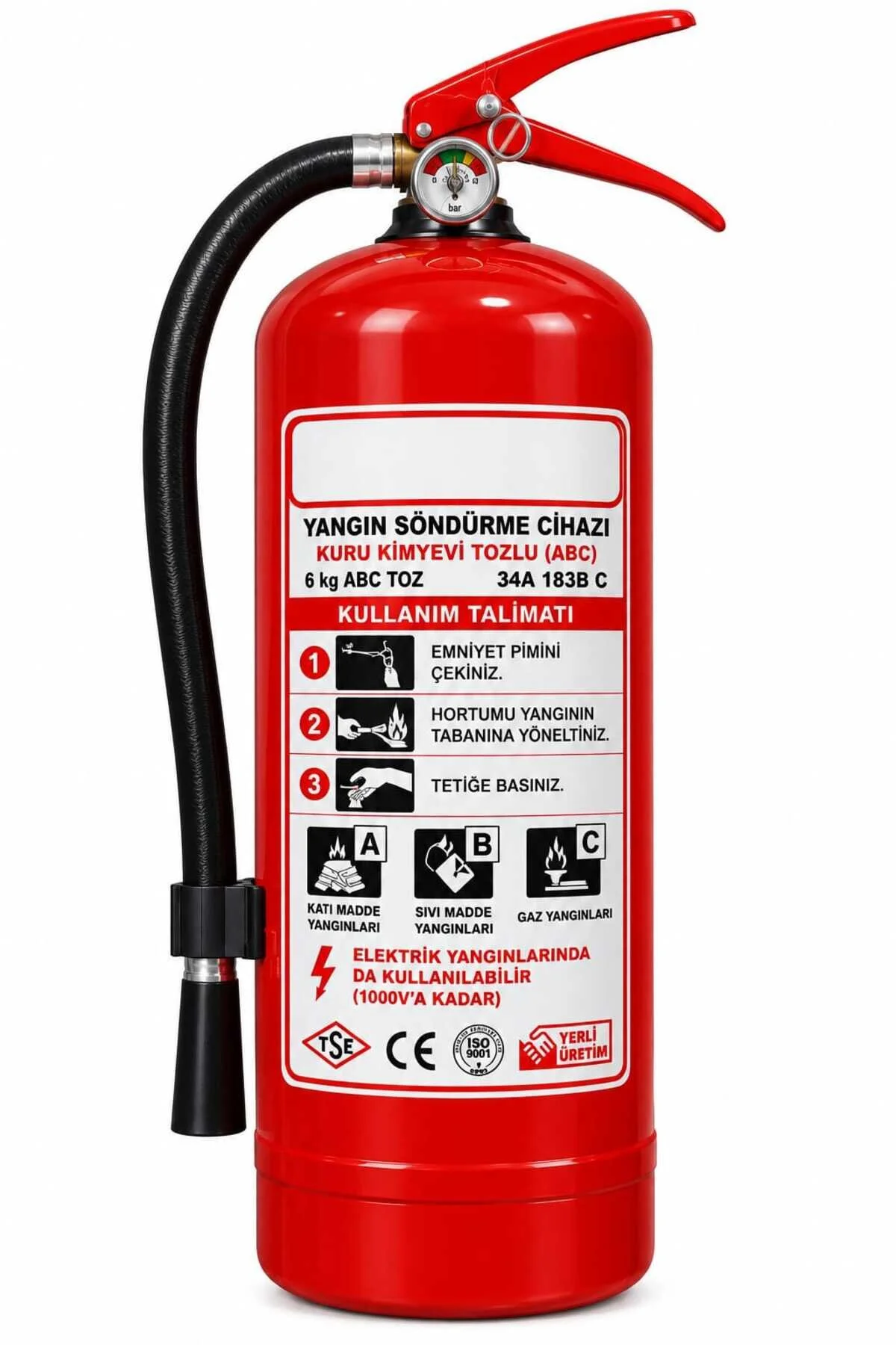 Yangın Tüpü 6 Kg Abc