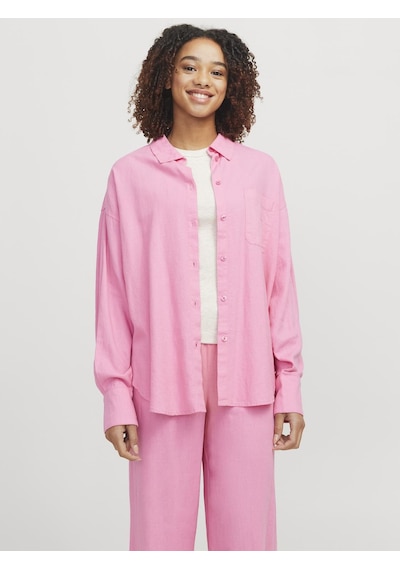 Jack & Jones Kadın Keten Karışımlı Gömlek - Jamie - 12269668 Morning Glory