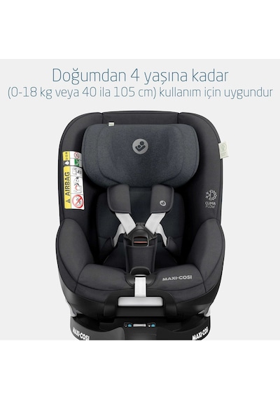 Mica Pro Eco I-size Adac'lı Isofix'li 360 Dönebilir Yatabilir 0-18 Kg Oto Koltuğu Graphite