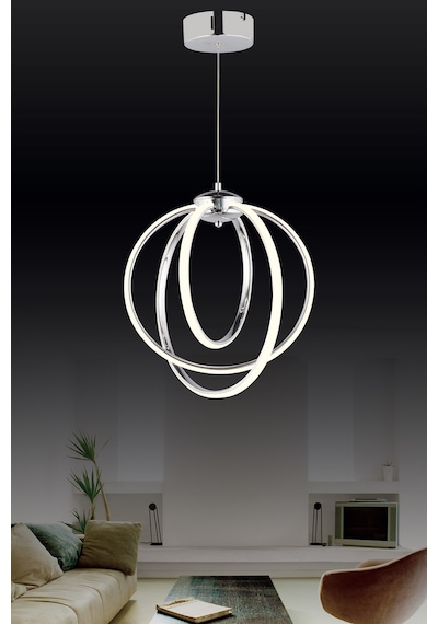Ld 066 Model Krom 3 Renkli Koridor Ve Mutfak İçin İdeal Alüminyum Avize, 40x70 Krom