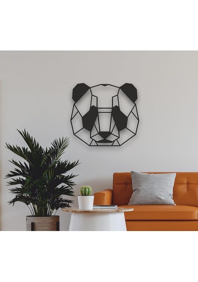 Ayrex Metal Duvar Sanatı - Panda - 3d Duvar Silueti Metal Duvar Dekoru Ev Ofis Dekorasyonu Yatak Odası Oturma Odası D Genel