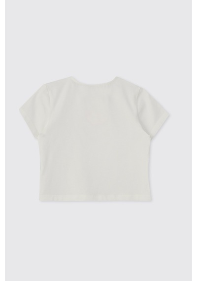 Panço Liberty Kumaş Kız Çocuk Tişört 5621gk05007 Krem