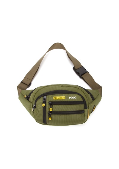 Newish Polo Erkek Usb Kulaklık Çıkışlı Crossbody Çapraz Göğüs Omuz Ve Bel Çantası New328 Haki