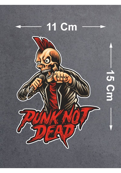 Punk Not Dead Punkçı Sticker - Araba Oto Motosiklet Karavan Sticker - 00033 15x11 Cm