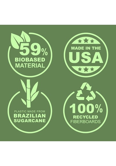 Earth's Choice Biyobazlı Dayanıklı 3 Halkalı Klasör, Moda Şeffaf Görünüm 1,5 İnç Klasör,%25'e Kadar Bitki Bazlı Plastik, Karışık 4'lü Paket