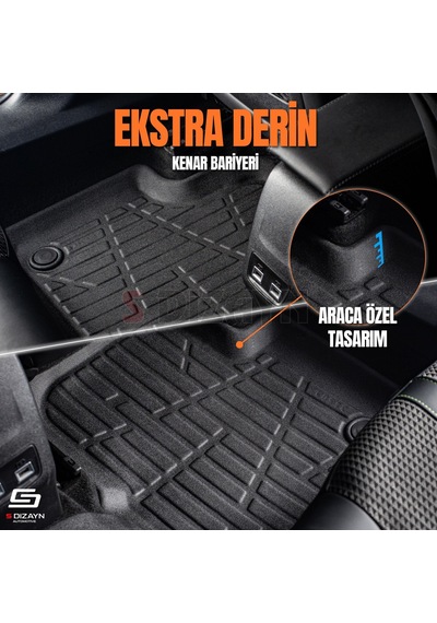 S-dizayn Vw Golf 4 3d Pro Havuzlu Paspas 1997-2005 A+ Kalite