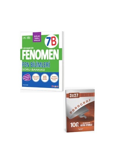 Fenomen 2027 7. Sınıf Fen Bilimleri B Fenomen Soru Bankası Güncel Müfredat+anla Kazan Paragraf